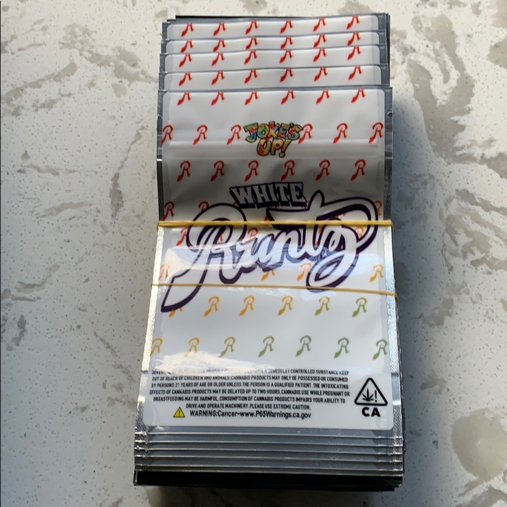White Runtz Big Baggies 10pc New Mylar Seals